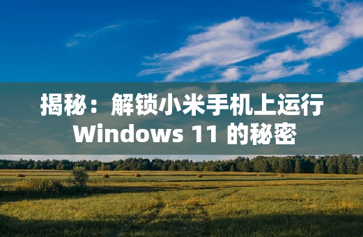 揭秘：解锁小米手机上运行 Windows 11 的秘密
